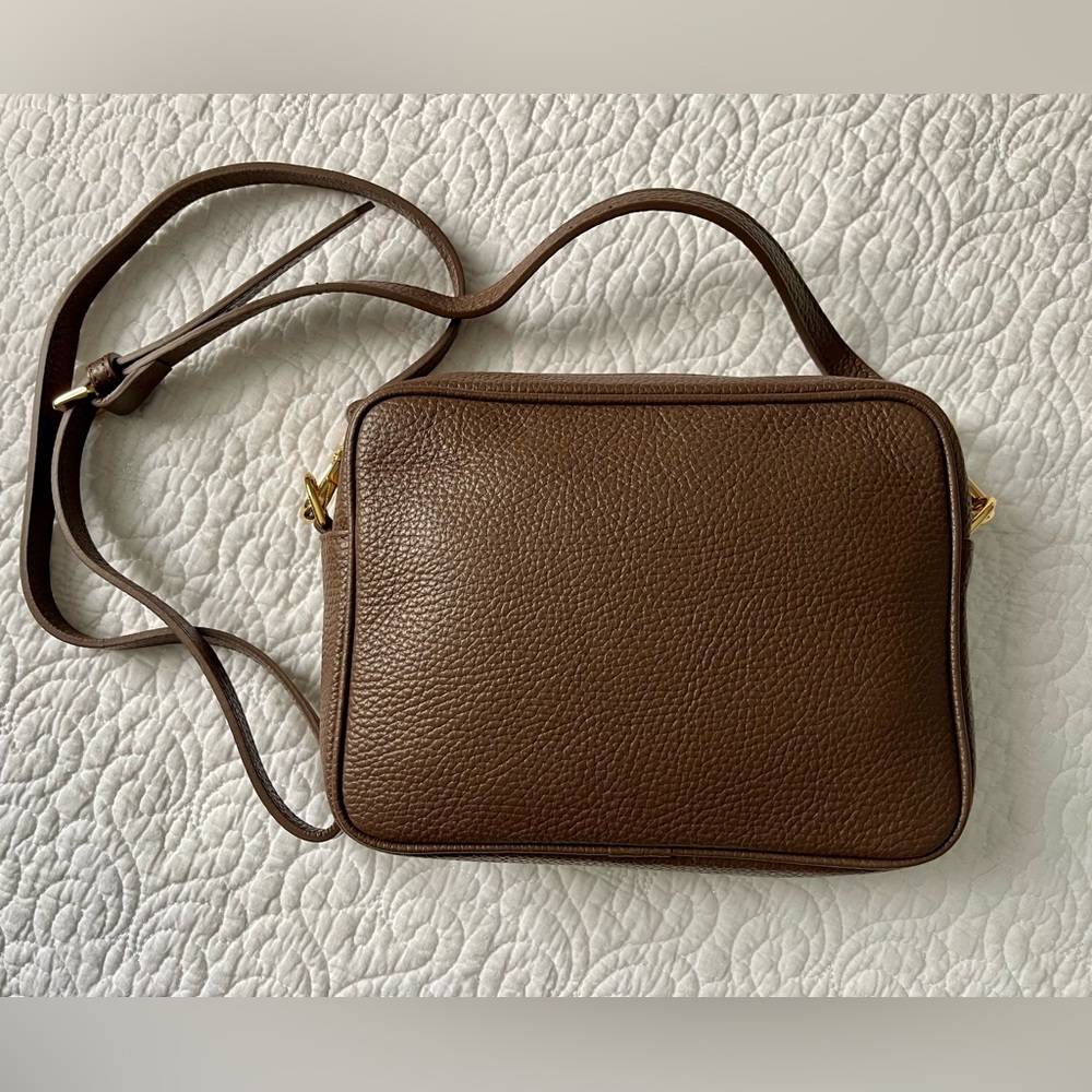 Quince Brown Pebbled Leather Crossbody Bag - Picture 16 of 16